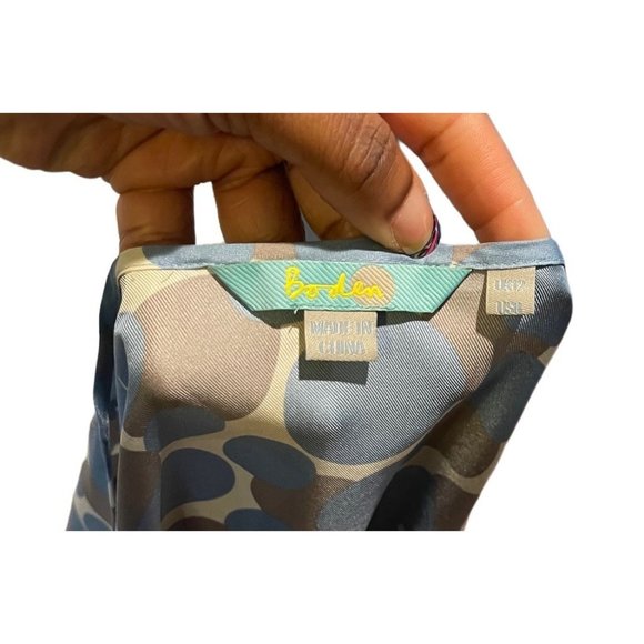 📚 Boden • 100% Silk Peplum Short Sleeve Top #WA270-  Size 8 - Picture 8 of 8